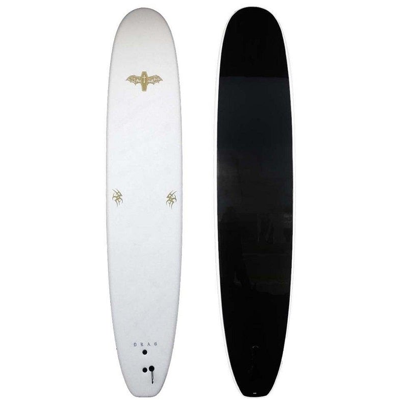 DRAG SOFTBOARD THE COFFIN SINGLE FIN 10