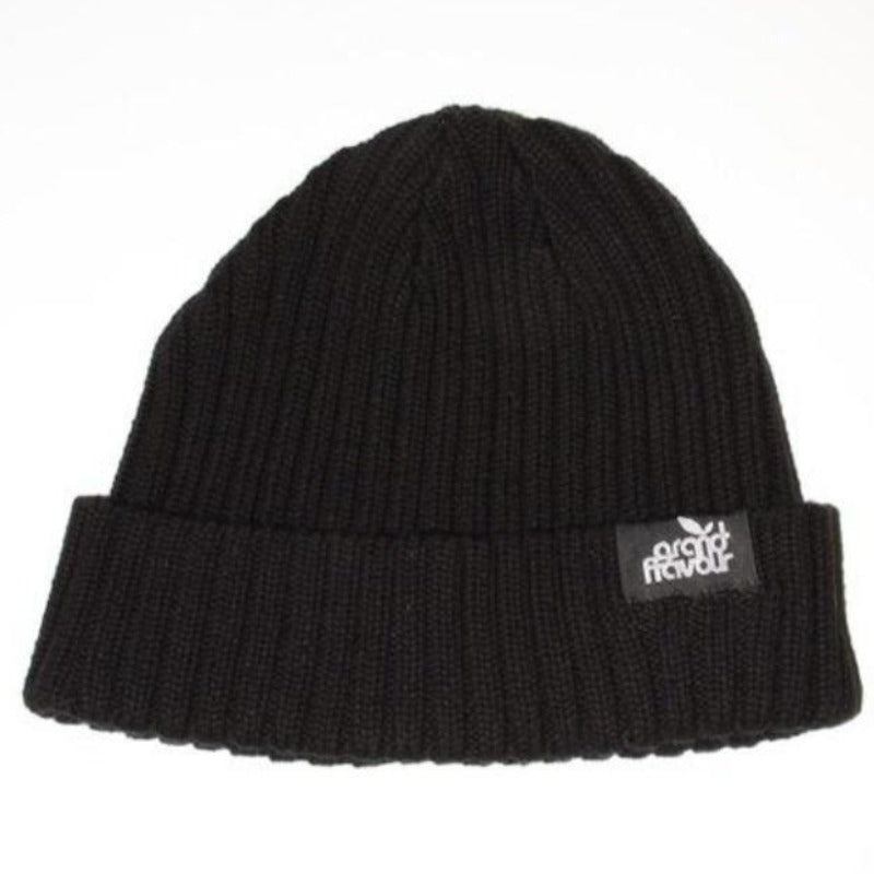 GRAND FLAVOUR CORRUGATED BEANIE BLACK