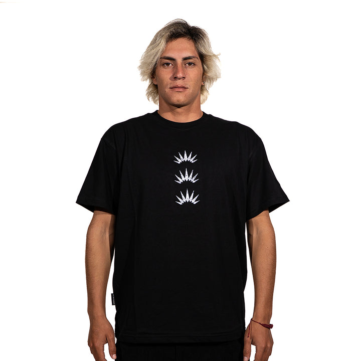 TEE ERIZOS 3 SPIKE POINTS BLACK
