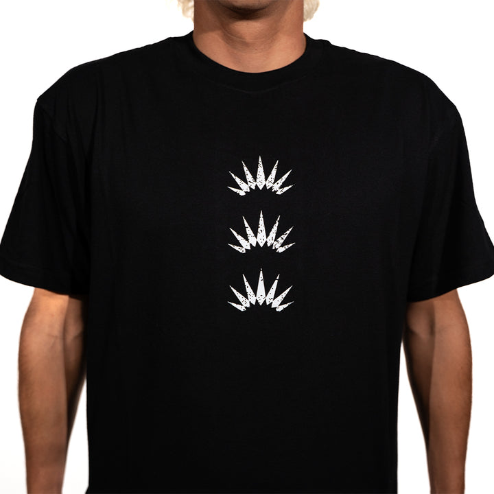 TEE ERIZOS 3 SPIKE POINTS BLACK