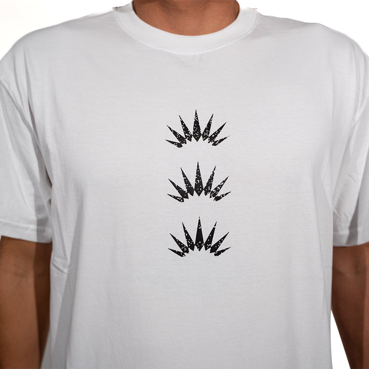 TEE ERIZOS 3 SPIKE POINTS WHITE