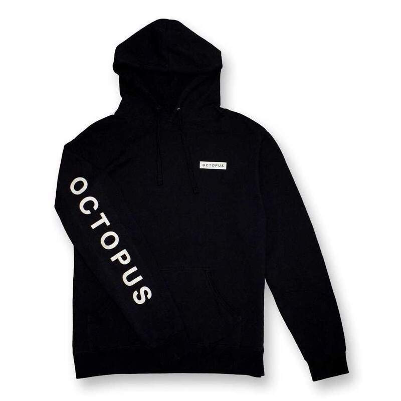 OCTOPUS HOOD MASSIVE LOGO BLACK