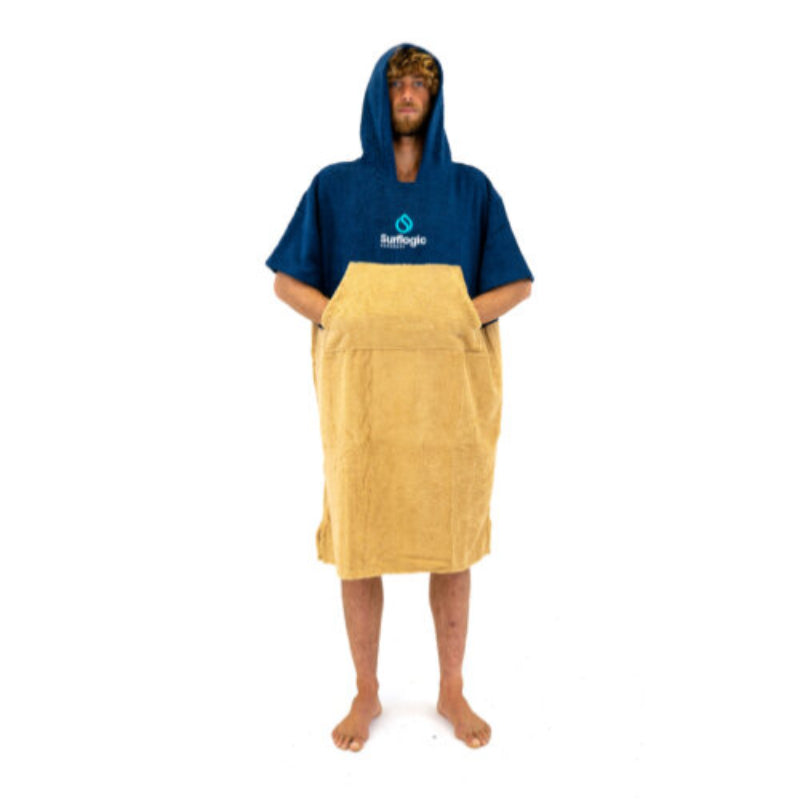 SURFLOGIC PONCHO ADULTO BEIGE BLUE