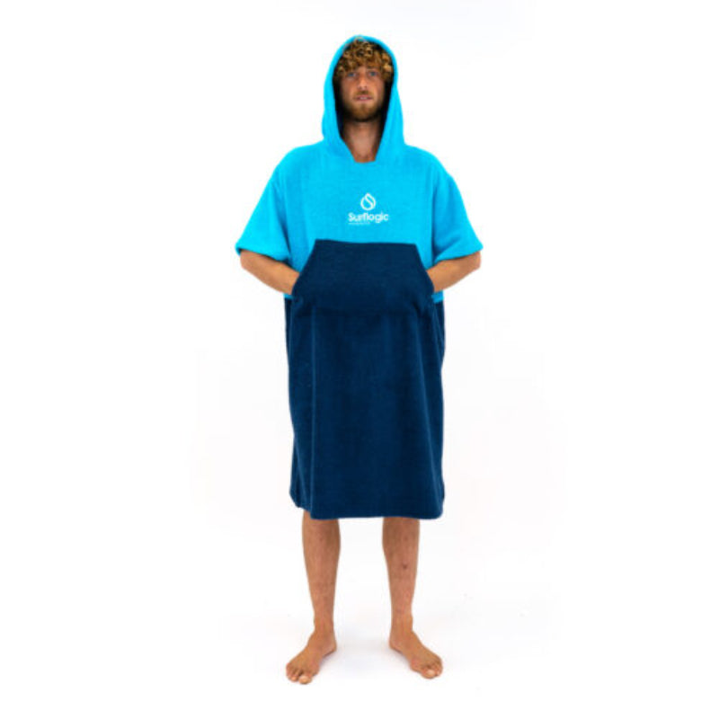 SURFLOGIC PONCHO ADULTO NAVY CYAN