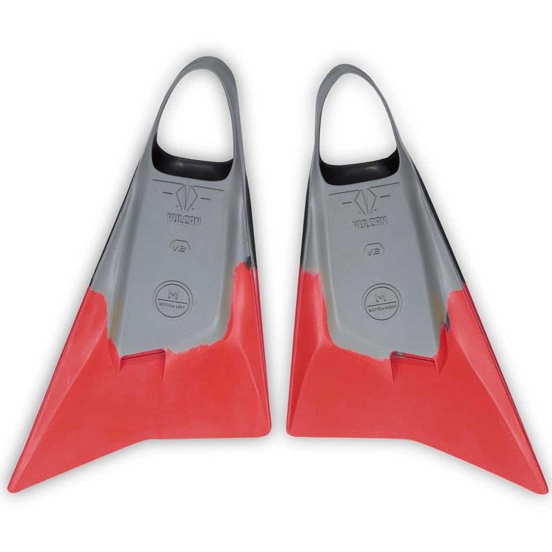 VULCAN FINS V2 DARK GREY RED