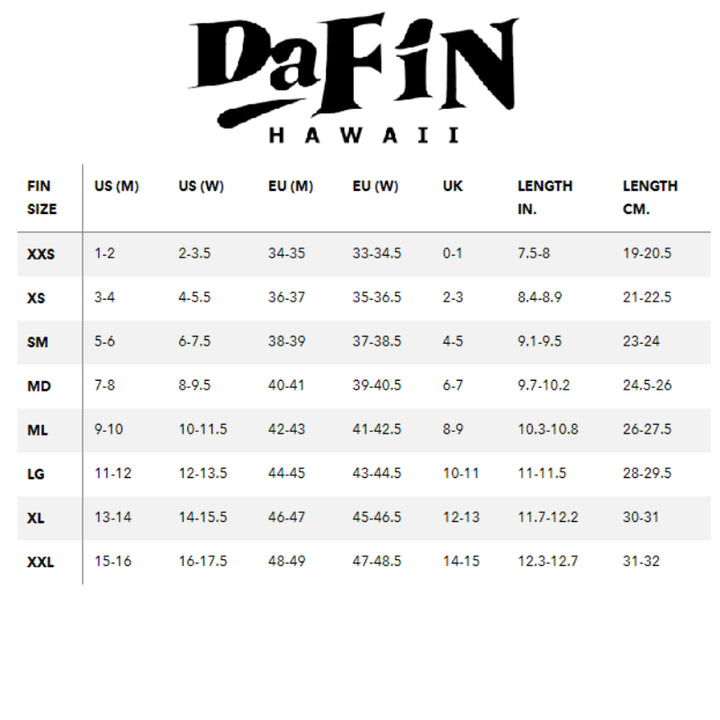 DAFIN FINS ZAK NOYLE BLACK WHITE